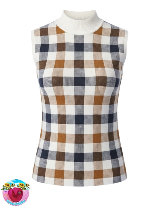 LOFT Sweaters - LOFT Sweater- Heritage Check in Cream- Size Lg Petite- EUC $68 Retail